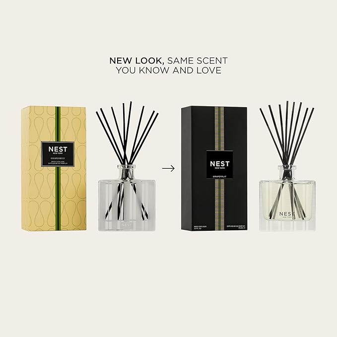 Reed Diffuser, Grapefruit - 5.9 fl oz - Fragrance for Up to 90 Days - Reusable, Refillable Glass Holder, alternate product