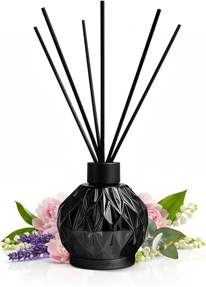 Reed Diffuser, Minty Eucalyptus Scent Diffuser (8.45 fl oz, 250ml)- Luxury Reed Diffusers Set for Home- Includes Reed