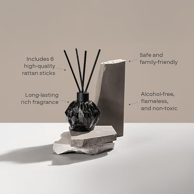 Reed Diffuser, Minty Eucalyptus Scent Diffuser (8.45 fl oz, 250ml)- Luxury Reed Diffusers Set for Home- Includes Reed