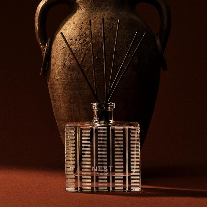 Reed Diffuser, Moroccan Amber - 5.9 fl oz - Fragrance for Up to 90 Days - Reusable, Refillable Glass Holder, alternate
