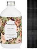 Reed Diffuser Oil Refill, 16.9 Fl Oz with 10 Hollow Reed Sticks, Forest Mint Fir Scent Home Fragrance, Scented Oil Refills