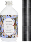 Reed Diffuser Oil Refill, 16.9oz (500ml) with 10 Hollow Reed Sticks, Jasmine Garland Scent Home Fragrance, Scented Oil