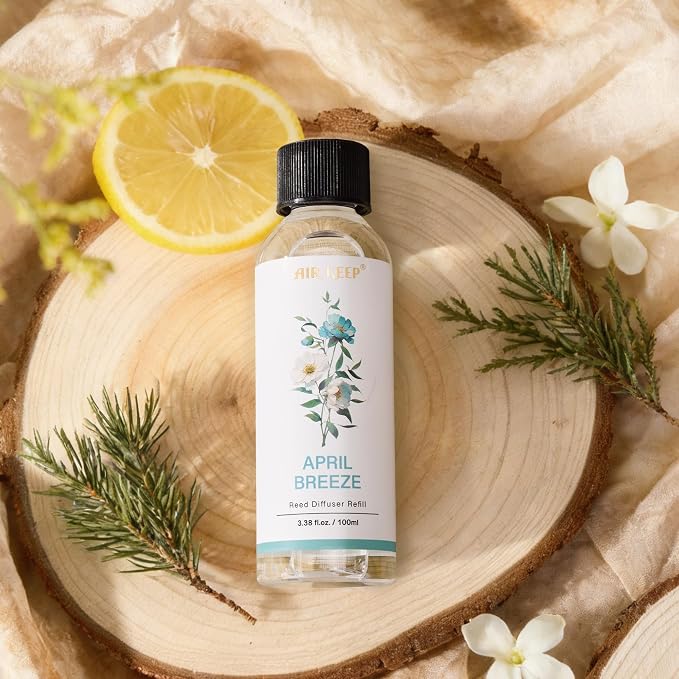 Reed Diffuser Oil Refill/April Breeze/3.38oz(100ml/1 Pack/Scented Oil Refill for Reed Diffuser Home Fragrance for Bedroom
