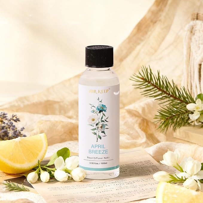 Reed Diffuser Oil Refill/April Breeze/3.38oz(100ml/1 Pack/Scented Oil Refill for Reed Diffuser Home Fragrance for Bedroom