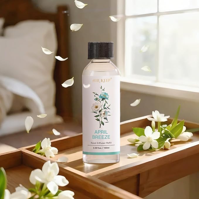 Reed Diffuser Oil Refill/April Breeze/3.38oz(100ml/1 Pack/Scented Oil Refill for Reed Diffuser Home Fragrance for Bedroom