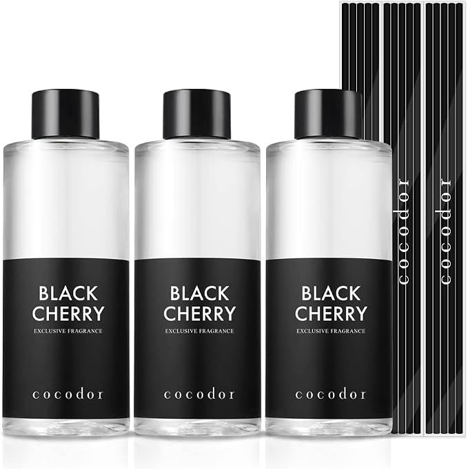 Reed Diffuser Oil Refill/Black Cherry /6.7oz / 3 Pack/Aromatherapy, Home Fragrance, Scented Oils, Oils for Reed Diffuser