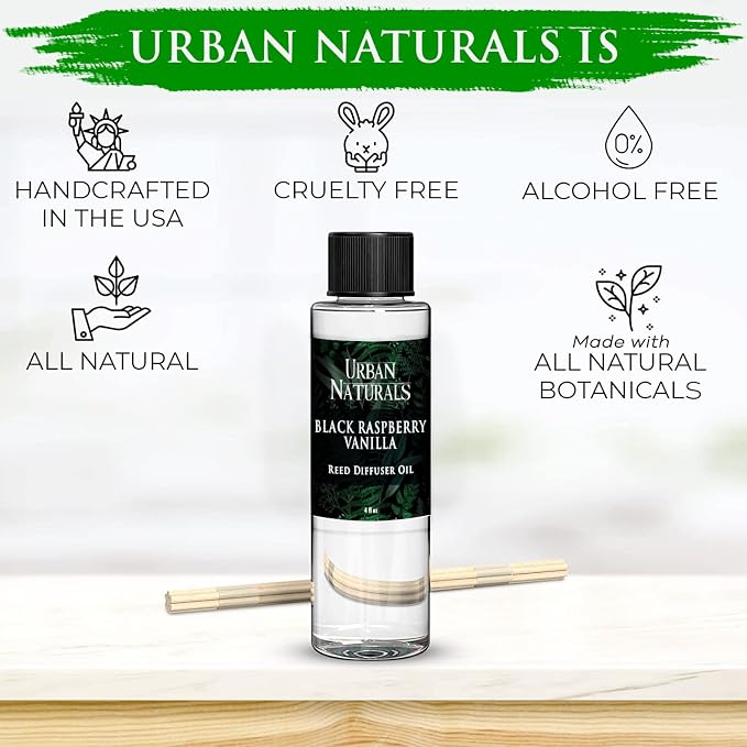 Reed Diffuser Oil Refill, Black Raspberry Vanilla Oil for Diffuser with Orchid, Amber, Sandalwood, alternate product view 3