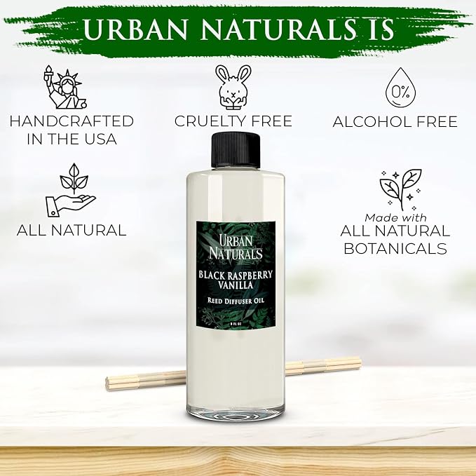 Reed Diffuser Oil Refill Black Raspberry Vanilla with BlackBerry, Raspberry, Vanilla Orchid, Amber, alternate product view 3