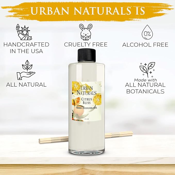 Reed Diffuser Oil Refill Citrus Bliss with Mandarin, Grapefruit, Lemon Water, Clementine, alternate product view 3