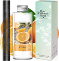 Reed Diffuser Oil Refill, Citrus Scented Diffuser Oil Refills with 6 Reed Sticks 200ML(6.8fl.oz), Room Fresheners for Home