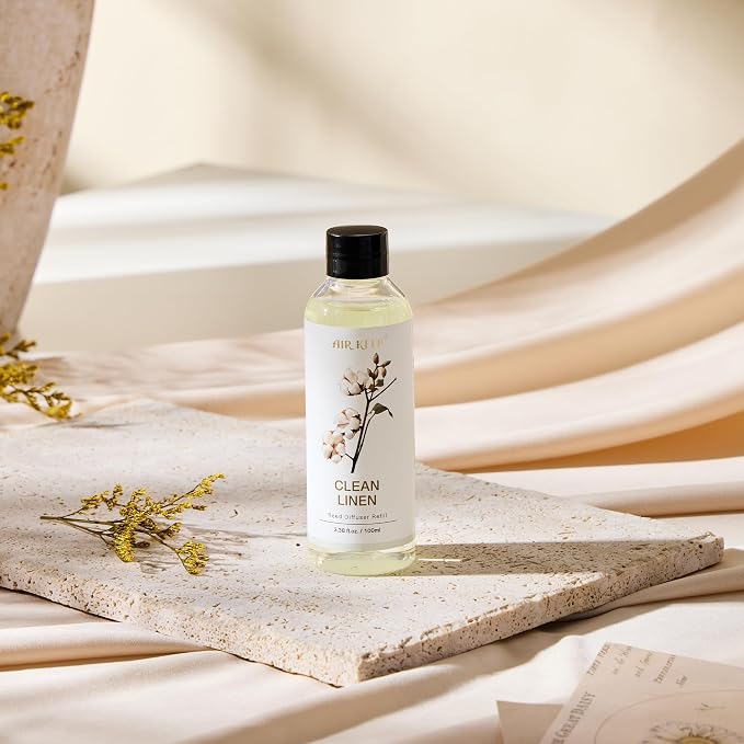 Reed Diffuser Oil Refill/Clean Linen/3.38oz(100ml/1 Pack/Scented Oil Refill for Reed Diffuser Home Fragrance for Bedroom