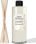 Reed Diffuser Oil Refill Gardenia with Jasmine, Ylang Ylang, Tuberose, Amber 8 oz + Free Reed Sticks, Made in The USA