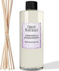 Reed Diffuser Oil Refill Lavender Sandalwood with Golden Amber, Exotic Woods, Patchouli 8 oz + Free Reed Sticks, product