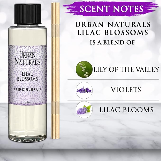 Reed Diffuser Oil Refill, Lilac Blossoms Oil for Diffuser with Lilac, Violets, Lily of The Valley, alternate product view 2