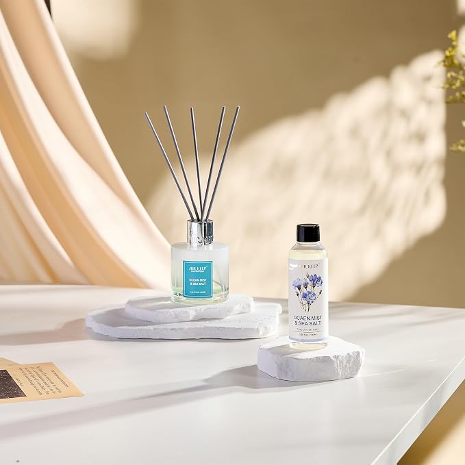 Reed Diffuser Oil Refill/Ocean Mist&Sea Salt/3.38 oz(100ml)/2 Pack/Scented Oil Refill for Reed Diffuser Home Fragrance for