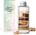 Reed Diffuser Oil Refill, Sandalwood Diffuser Oil 6.76 Fl Oz, Natural Scented Essential Oil Refill Long Lasting Home