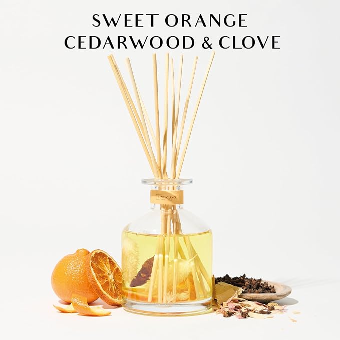 Reed Diffuser, Orange, Cedarwood & Clove Scent Diffuser for Home with Oil Diffuser Sticks | Sun Kissed Collection, alternate