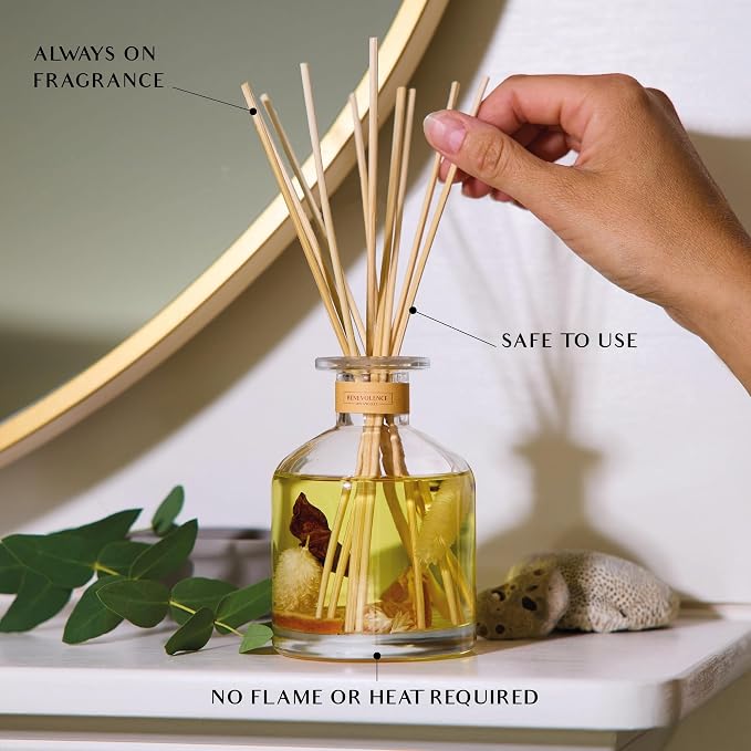 Reed Diffuser, Orange, Cedarwood & Clove Scent Diffuser for Home with Oil Diffuser Sticks | Sun Kissed Collection, alternate