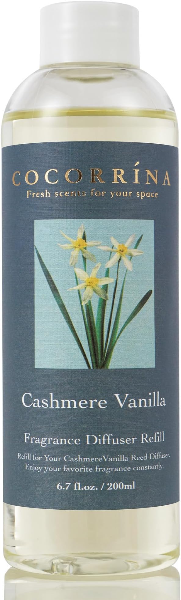 Reed Diffuser Refill - Cashmere Vanilla 6.7 oz. Scented Oil for Reed Diffuser Home Fragrance for Bedroom, Bathroom Home