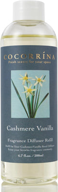 Reed Diffuser Refill - Cashmere Vanilla 6.7 oz. Scented Oil for Reed Diffuser Home Fragrance for Bedroom, Bathroom Home
