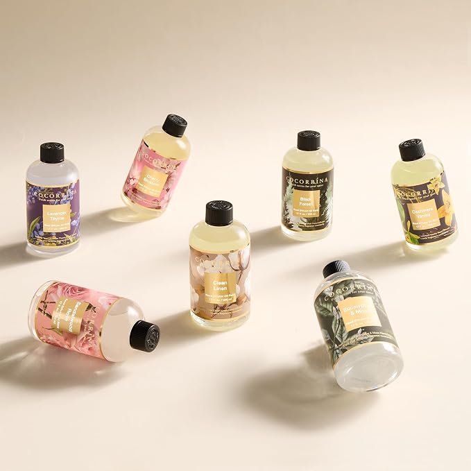 Reed Diffuser Refill Cherry Blossom 17oz (500ml) with 8 Sticks - Premium Long-Lasting Scented Oil, Home Fragrance for