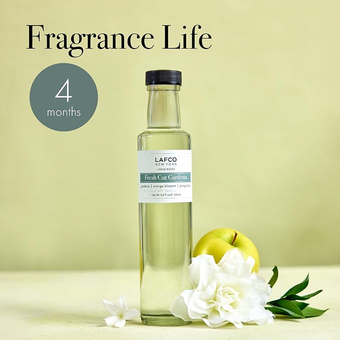 Reed Diffuser Refill, Fresh Cut Gardenia - 8.4 oz - Up to 4-Month Fragrance Life - Includes Natural Wood Reeds, alternate