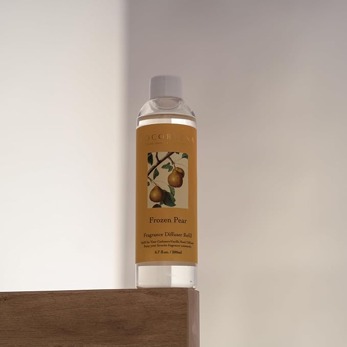 Reed Diffuser Refill - Frozen Pear 6.7 oz. Refill for Reed Diffuser Home Fragrance for Bedroom, Bathroom Home Decor