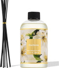 Reed Diffuser Refill Gardenia 17oz (500ml) with 8 Sticks - Premium Long-Lasting Scented Oil, Home Fragrance for Bedroom