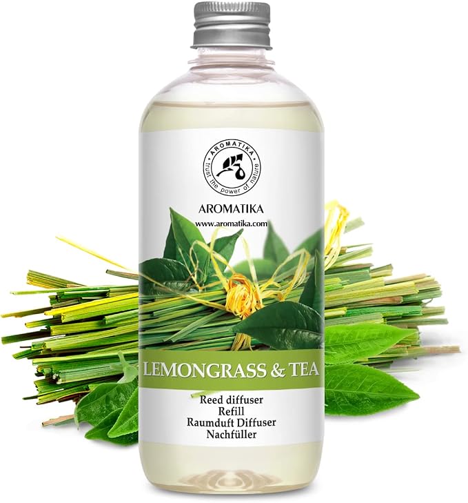 Reed Diffuser Refill Lemongrass - Tea 17.0 Fl Oz - Scented Diffuser - Room Diffuser Refill with Scent - Room Freshener - Home