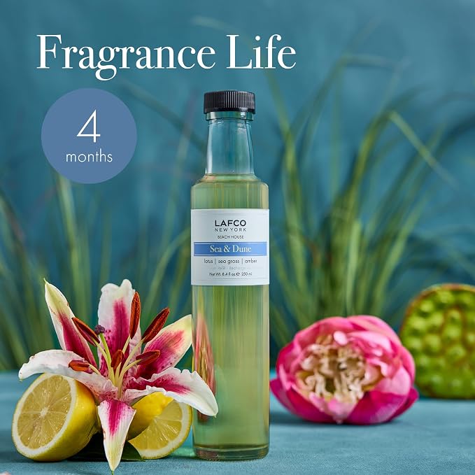 Reed Diffuser Refill, Sea & Dune - 8.4 oz - Up to 4-Month Fragrance Life - Includes Natural Wood Reeds, alternate product