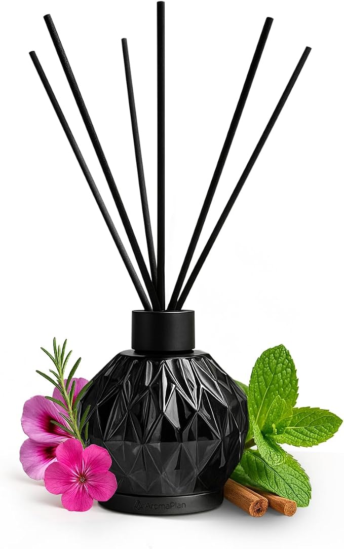 Reed Diffuser, Refreshing Minty Scent Diffuser (8.45 fl oz, 250ml)- Luxury Reed Diffusers Set for Home- Includes Reed
