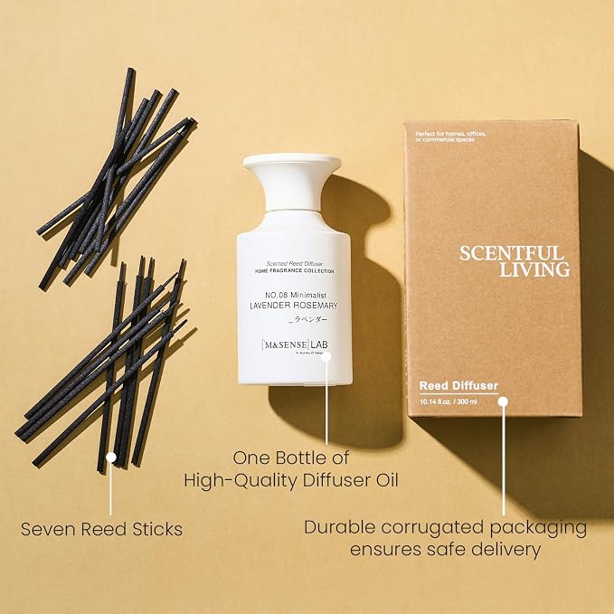 Reed Diffuser Set, 10.14 fl oz Large Reed Diffuser, Lavender Rosemary Scented with Natural Essential Oils, alternate product