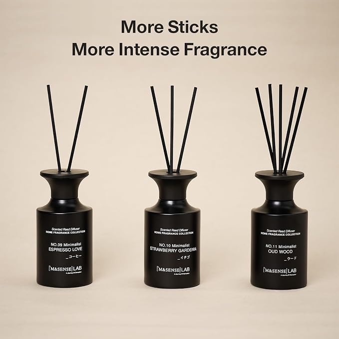 Reed Diffuser Set, 10.14 fl oz Large Reed Diffuser, Strawberry Gardenia Scented with Natural Essential Oils, alternate