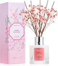 Reed Diffuser Set, 3.38 fl oz (100 ml) - Cherry Blossom Oil Diffusers with 8 Reed Sticks, Home Fragrance Reed
