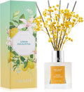 Reed Diffuser Set,3.38 fl oz (100 ml) - Lemon Eucalyptus Oil Diffusers with 8 Reed Sticks, Home Fragrance Reed Diffuser for