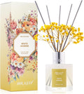 Reed Diffuser Set,3.38 fl oz (100 ml) - White Jasmine Oil Diffusers with 8 Reed Sticks, Home Fragrance Reed