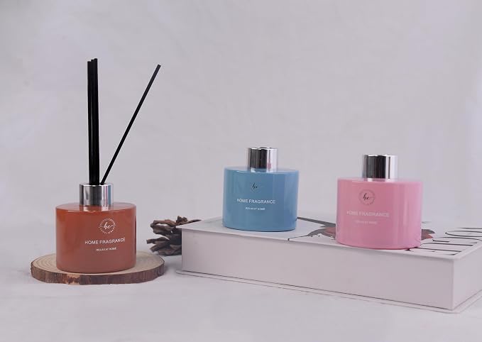 Reed Diffuser Set – 3.38 fl oz (120ml) | Premium Clean Oil Scent Diffuser with Blue Gardenia Fragrance | Elegant Home Décor