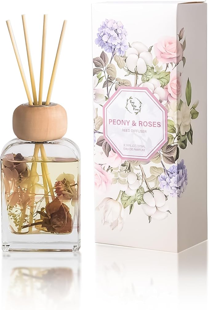 Reed Diffuser Set, 3.4 fl oz - Elegant Home Fragrance with 5 Sticks - Long-Lasting Scented Oil Diffuser for Bedroom, product