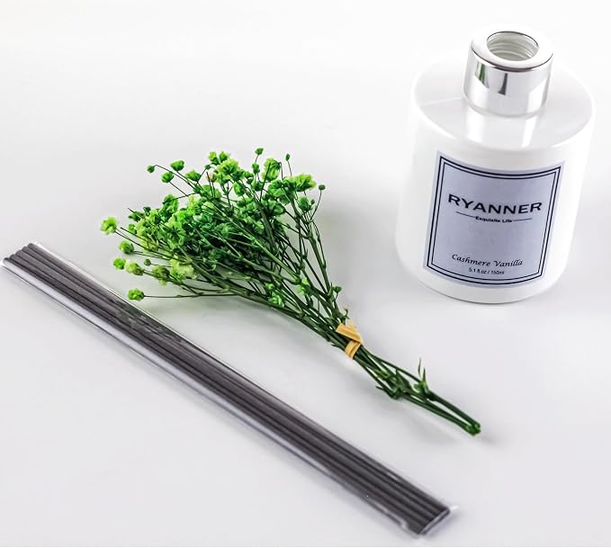 Reed Diffuser Set,5.1 fl oz Cashmere Vanilla Scent Diffuser with Sticks Home Fragrance Reed Diffuser with Essential Oil for