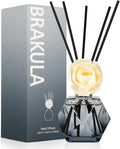 Reed Diffuser Set, 6.09 fl oz (180 ml)- Fresh Linen with 8 Reed Sticks, Home Fragrance Reed Diffuser for Bathroom Shelf