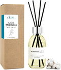 Reed Diffuser Set, 6.7 oz Linen Scented Diffuser with Sticks, Home Fragrance Reed Diffuser for Bathroom Shelf Decor, Linen