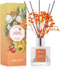 Reed Diffuser Set,6.76 fl oz (200 ml) - Coconut & Pineapple Oil Diffusers with 8 Reed Sticks, Home Fragrance Reed Diffuser
