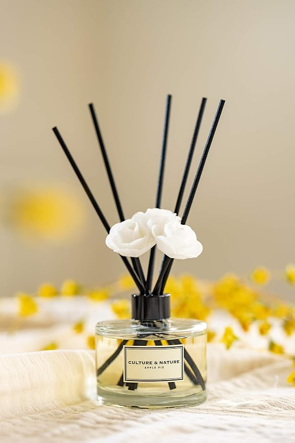 Reed Diffuser Set 6.7oz (200ml) Black Cherry Scented Diffuser with Sticks Home Fragrance Reed Diffuser for Bathroom