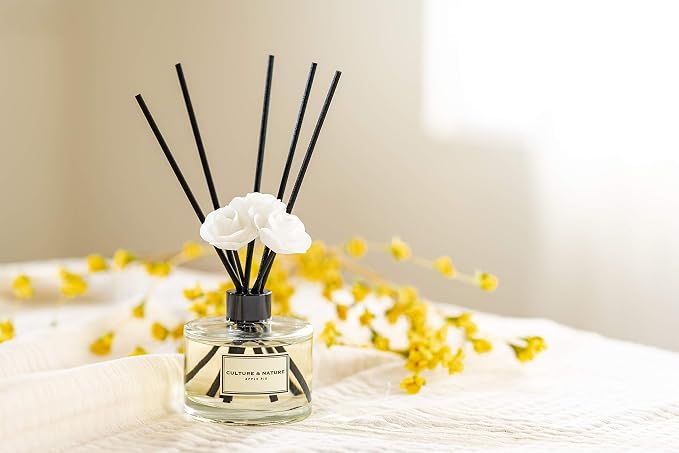 Reed Diffuser Set 6.7oz (200ml) Musky Sage Scented Diffuser with Sticks Home Fragrance Reed Diffuser for Bathroom Shelf