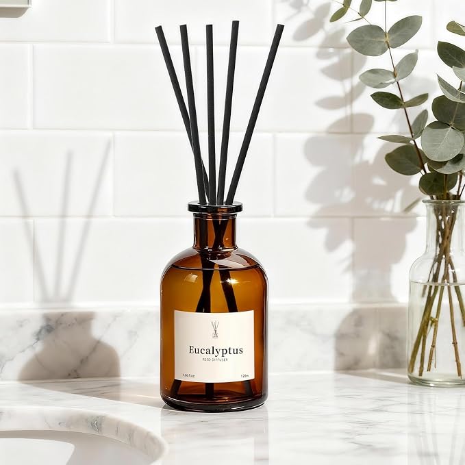 Reed Diffuser Set, 8.12 fl.oz Eucalyptus Scented Diffuser with Sticks, Up to 120 Days, alternate product view 5