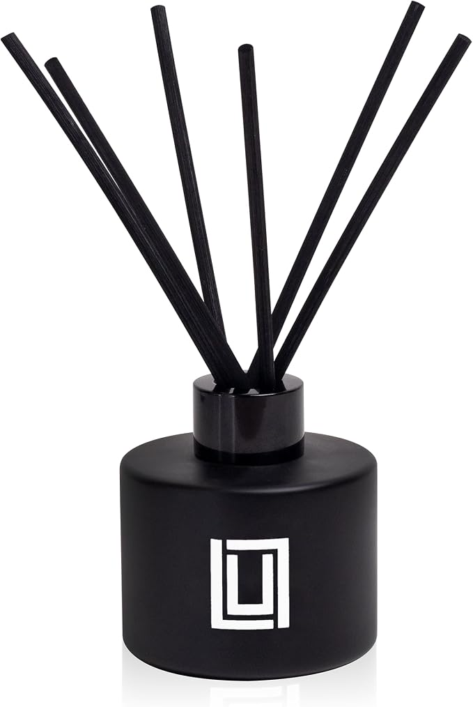 | Reed Diffuser Set | Amber, Rose & Sheer Musk | 6 Reed Sticks | Scent Diffuser for Bedroom Bathroom Living Room & Office
