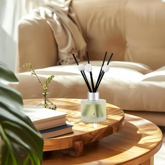 Reed Diffuser Set, Bamboo Scented, Reed diffusers for Home, Home Fragrance Diffuser with 7 Reed Sticks for Room/Bathroom