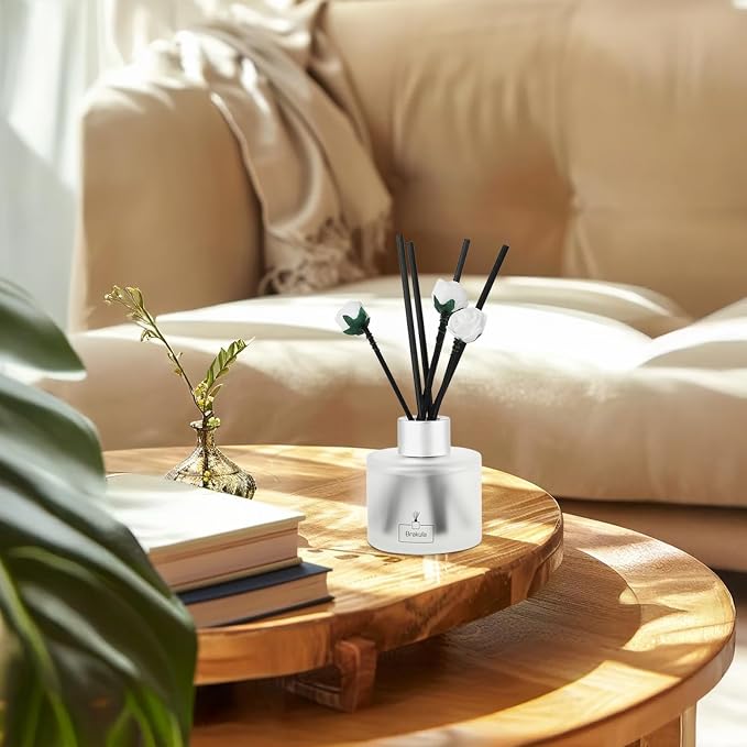 Reed Diffuser Set, Black Forest Scented, Reed diffusers for Home, Home Fragrance Diffuser with 7 Reed Sticks for