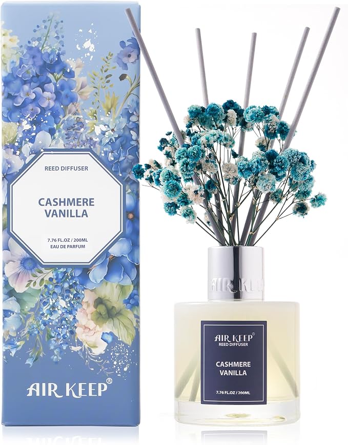 Reed Diffuser Set/Cashmere Vanilla/6.76 fl oz(200ml)/1 Pack/Home & Office Decor Aromatherapy Diffuser Oil Gift Set, alternate