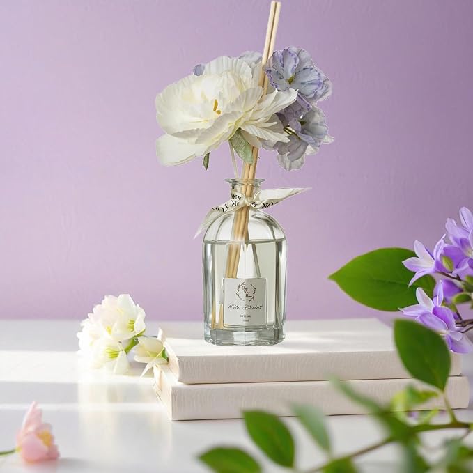 Reed Diffuser Set, Dried Flowers Diffuser 120Ml / 4.05 fl OZ Gift Box - Includes Sticks, alternate product view 5